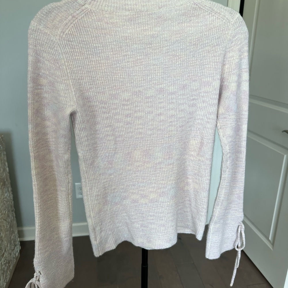 White + Warren Soft Pink Ribbed Sweater - Picture 5 of 9